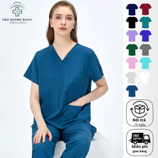  Bộ Scrubs Bác Sĩ quần áo phòng mổ đồng phục spa phẫu thuật thẩm mỹ viện vải Cotton Hàn mềm mát 