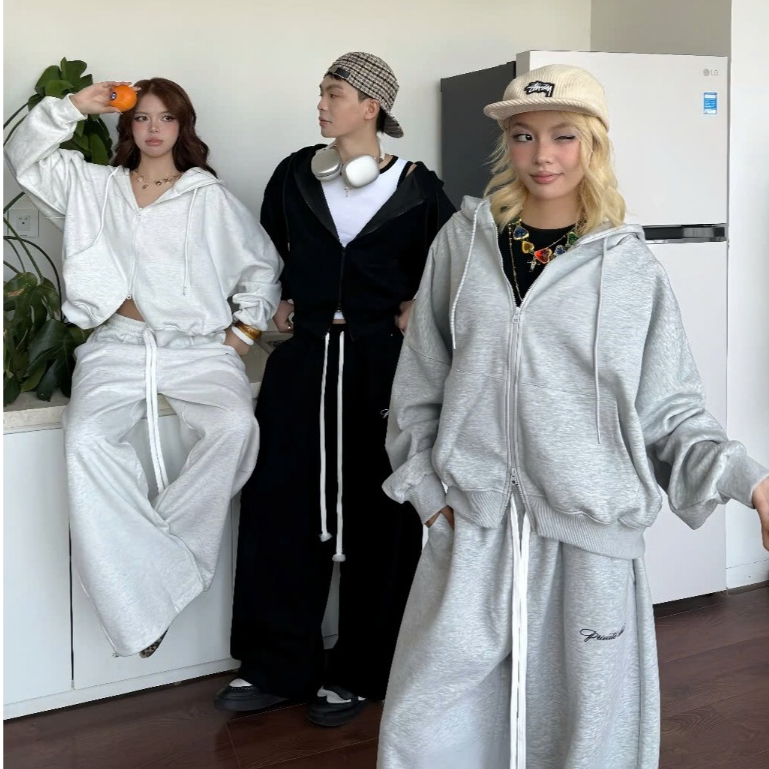 ÁO KHOÁC BOXY, Hoodie zip chữ CALEM.CLUB - Áo khoác nỉ dây kéo nhiều màu dày dặn form rộng unisex