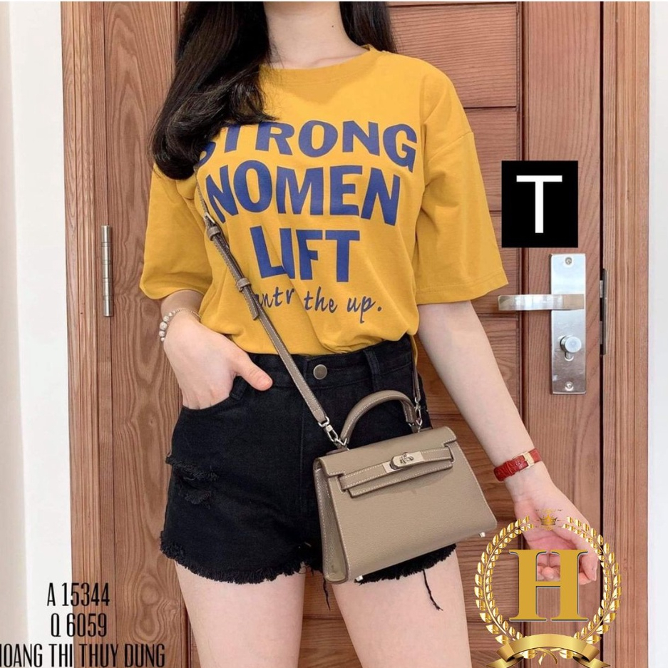 Áo phông Strong chữ ngực ngăn tay HARIQUEEN