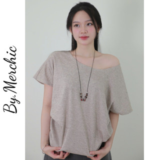 Áo Thun Nữ Dáng Rộng Lệch Vai, Áo Cộc Tay Cổ Lệch Form Rộng Cho Nữ -S57 (Kèm Ảnh Thật)