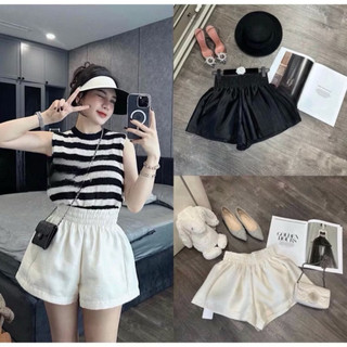 Quần short đùi cạp cao 5p tacta LƯNG THUN UN , quần đùi nữ đai co giãn có túi ( hình thật)  nữ đi chơi - Thiên Yết