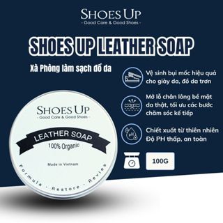 Xà Phòng Đồ Da Shoes Up Leather Soap 100g - Làm Sạch Giày Da, Túi Da, Áo Da, An Toàn Từ Thiên Nhiên