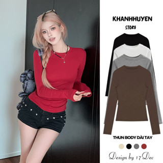  Áo thun giữ nhiệt dài tay KH002 - Áo giữ nhiệt chất liệu cotton mềm mịn co dãn ôm body 
