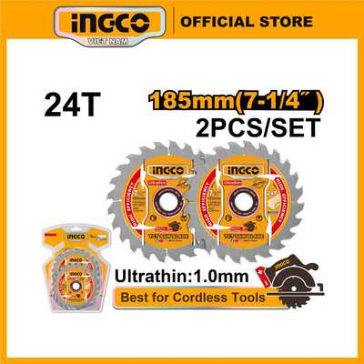 Lưỡi cưa TCT siêu mỏng 185mm 24T INGCO TSB1853