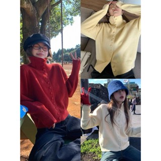  ÁO LEN MỊN DỆT KIM CỔ CAO CÚC BỌC PHÙ HỢP MÙA THU ĐÔNG ULZAANG HÀN QUỐC - DÀNH CHO NỮ 