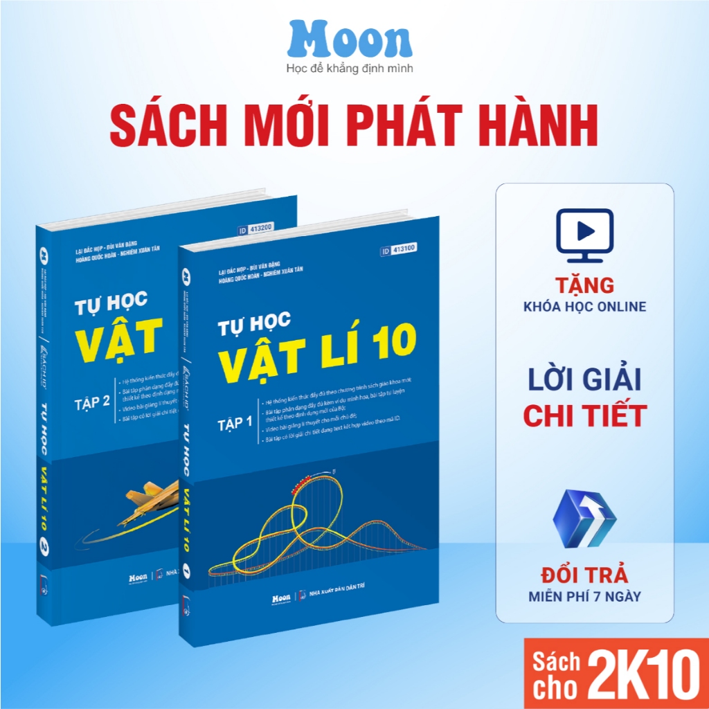 Sách Vật Lý lớp 10 Combo 2 Sách id tự học Vật lý lớp 10  chương trình mới - MoonBook