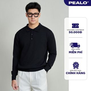 Áo len polo dài tay nam PEALO chất liệu len lông thỏ cao cấp