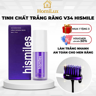  Tinh Chất Trắng Răng Hismiles V34 Cao Cấp Kem Đánh Răng Tím Hỗ Trợ Cải Thiện Vết Ố Vàng Sạch Mảng Bám Thơm Miệng 