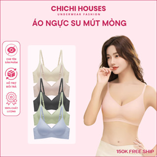 Áo Lót Áo Ngực Áo Bra Su Mỏng Mịn Có Đệm Mút Nâng Vòng 1 Không Lộ Viền Không Gọng CHICHI A910