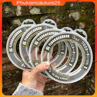  Dây leader câu cá câu lure FluoroCarbon Nhật Bản Phukiencaulure25 dây cước câu cá leader tàng hình carbon 100% 