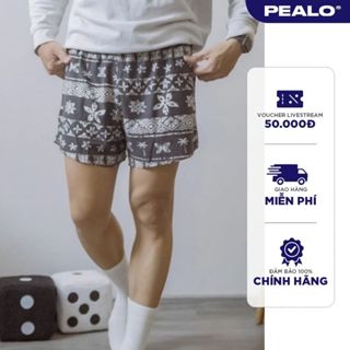  Quần đùi nam nữ PEALO vải linen thoáng mát thoải mái 