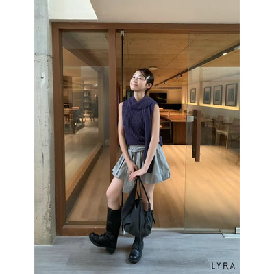 LYRA Chân váy "bí ngô bồng bềnh" thêu nơ nhí trendy