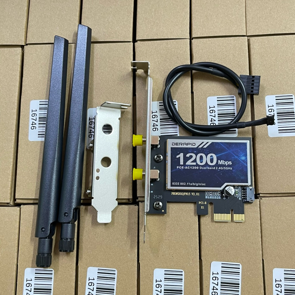 Thu wifi PC AC1200 WiFi 5 PCIe Dual Band 2.4/5GHz + Bluetooth 5.1