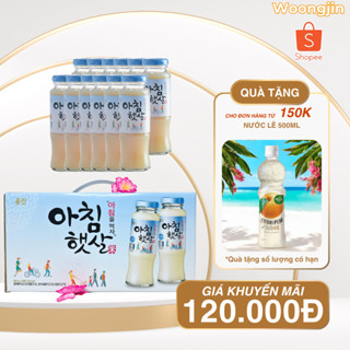 Sale Date Tháng 11/2025 - Set 12 chai Nước Gạo Buổi Sáng - Chai 180ml - Woongjin