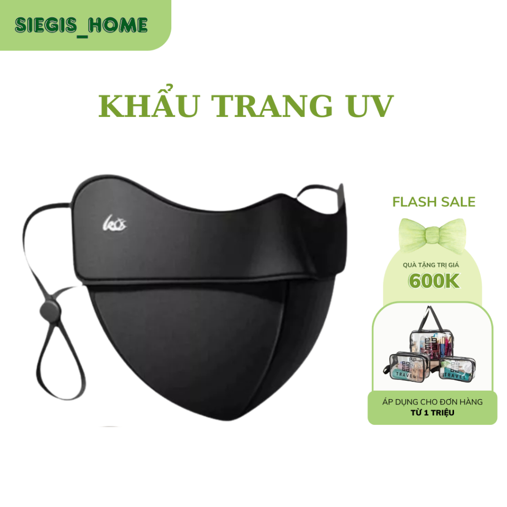 Khẩu trang chống nắng chống tia UV chất liệu bằng lụa mềm mịn mát thông thoáng ( Hàng Nhập Khẩu )