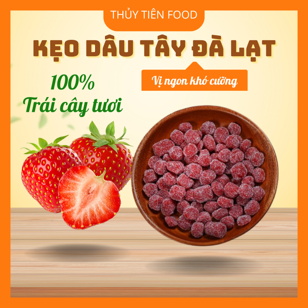 Kẹo Dâu Tây Đà Lạt 200gr