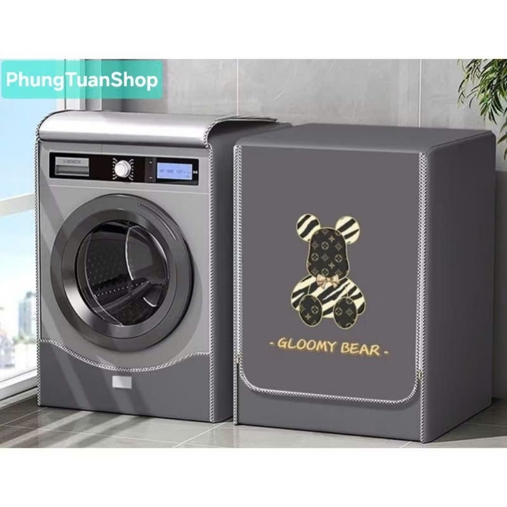 Áo Trùm Máy Giặt Cửa Ngang 8-10kg Chống Nước Chống Nắng Lớp Bạc Cách Nhiệt Tốt