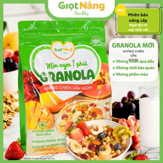 Granola Mới Ngũ Cốc Ăn Sáng Healthy Lành Mạnh Với Hạt và Trái Cây Từ Giọt Nắng
