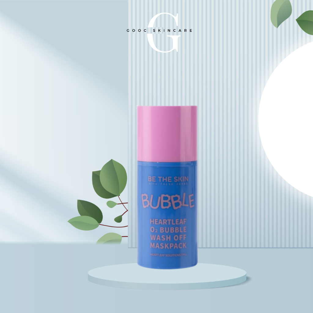 Mặt Nạ Sủi Bọt Đen Be The Skin Giúp Cải Thiện Mụn Đầu Đen Heartleaf O2 -  50g