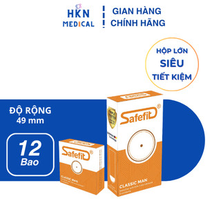 Bao cao su mỏng nhiều chất bôi trơn SafeFit Smooth 3 chiếc