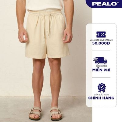 Quần short linen rayon PEALO thoáng mát mềm mại tạo cảm giác thoải mái phong cách trẻ trung SPT2