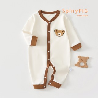  Bodysuit cho bé gái bé trai sơ sinh 0-2 tuổi body dài tay cotton nhiều màu cho mùa thu đông 