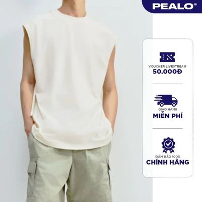 Áo ba lỗ cotton PEALO form boxy thoải mái SPT4