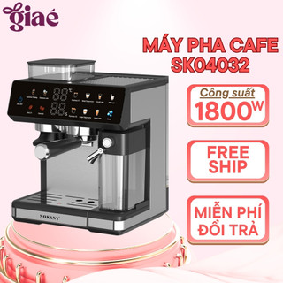  Máy pha cà phê tại nhà SOKANY SK04032 dễ sử dụng tự động đánh sữa tự động xay hạt SK-04032 