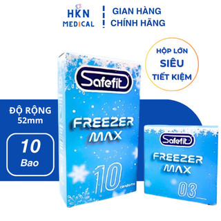 Bao cao su Siêu mỏng mát lạnh Safefit Freezer Max 3 chiếc