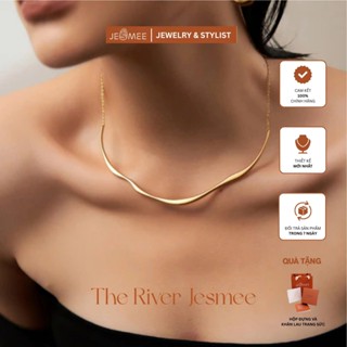 Dây chuyền nữ dáng kiềng sợi mảnh The River Jesmee, vòng cổ nữ kiểu sóng nước nhẹ nhàng - N25025