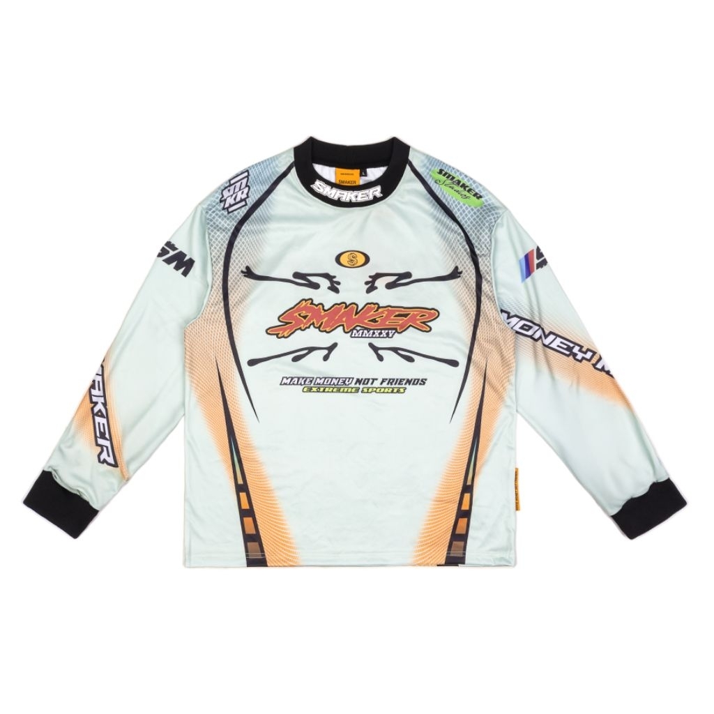 [SMAKER] Áo thun lưới nhỏ  nam nữ Unisex form rộng tay dài , local brand chính hãng-SMAKER RACING LO