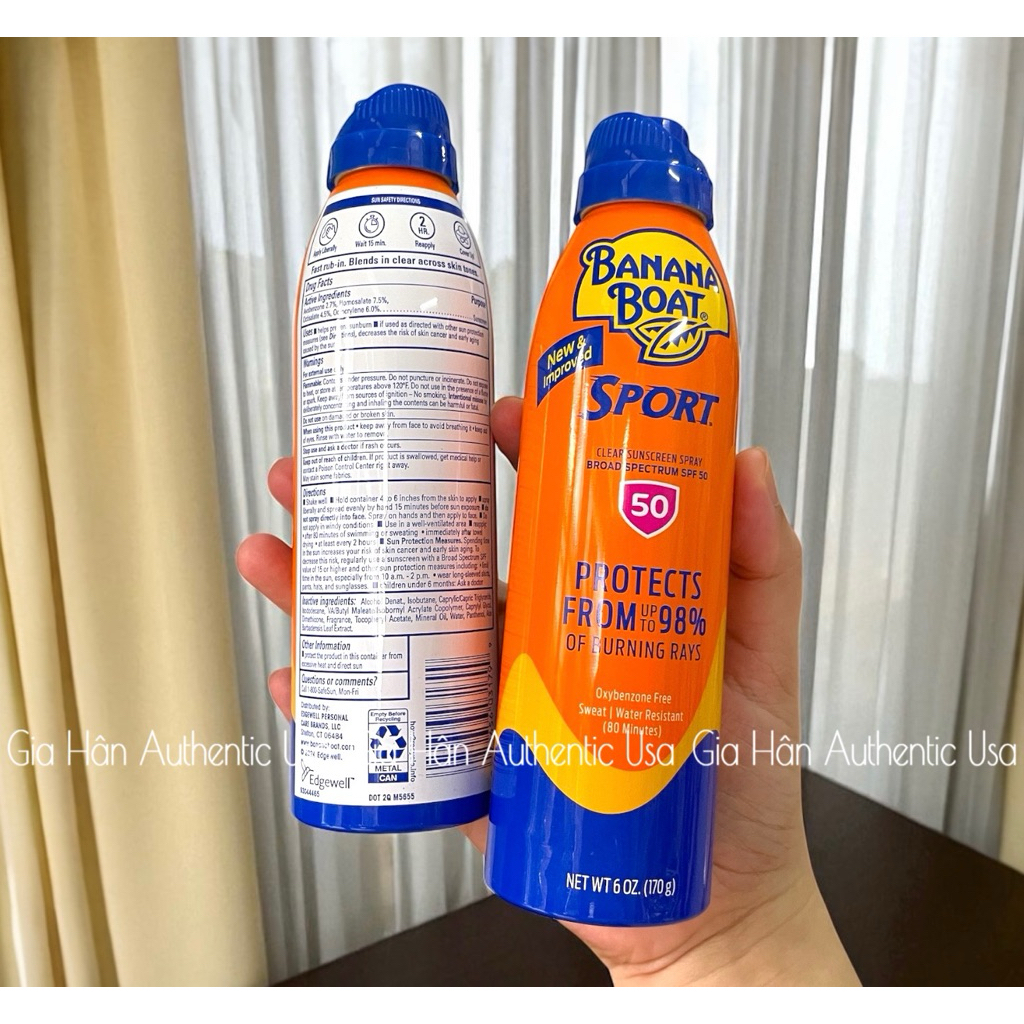 Xịt chống nắng Banana Boat Sport SPF 50