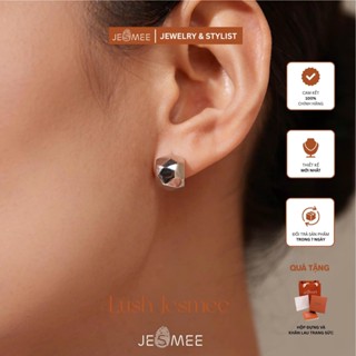 Bông tai nữ Lush Jesmee nhỏ gọn ôm tai, khuyên tai nữ bạc đơn giản thanh lịch - E6663