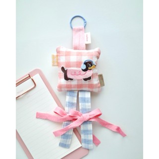  Mellow - Móc khoá vải caro handmade Cún Áo Bông - Phụ kiện dễ thương 