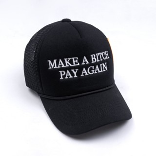   SMAKER  Nón lưỡi trai cap thời trang Unisex nam nữ Local Brand chính hãng- MAKE A B*TCH PAY AGAIN TRUCK HAT BLACK 
