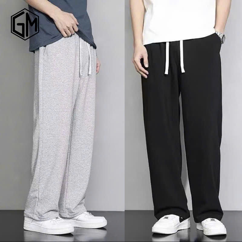 GM Quần dài nỉ dáng Baggy ống xuông basic nam nữ form Hàn Quốc chất liệu nỉ