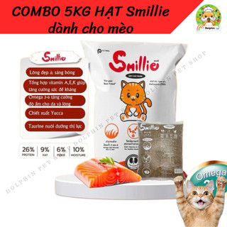  ⚡ 5kg ⚡ Hạt Smillie thức ăn dành cho mèo mọi lứa tuổi vị cá hồi - Pet Shop 