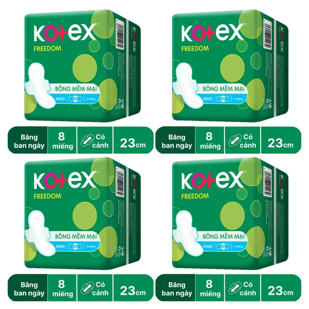Băng vệ sinh Kotex Freedom 8 miếng có cánh