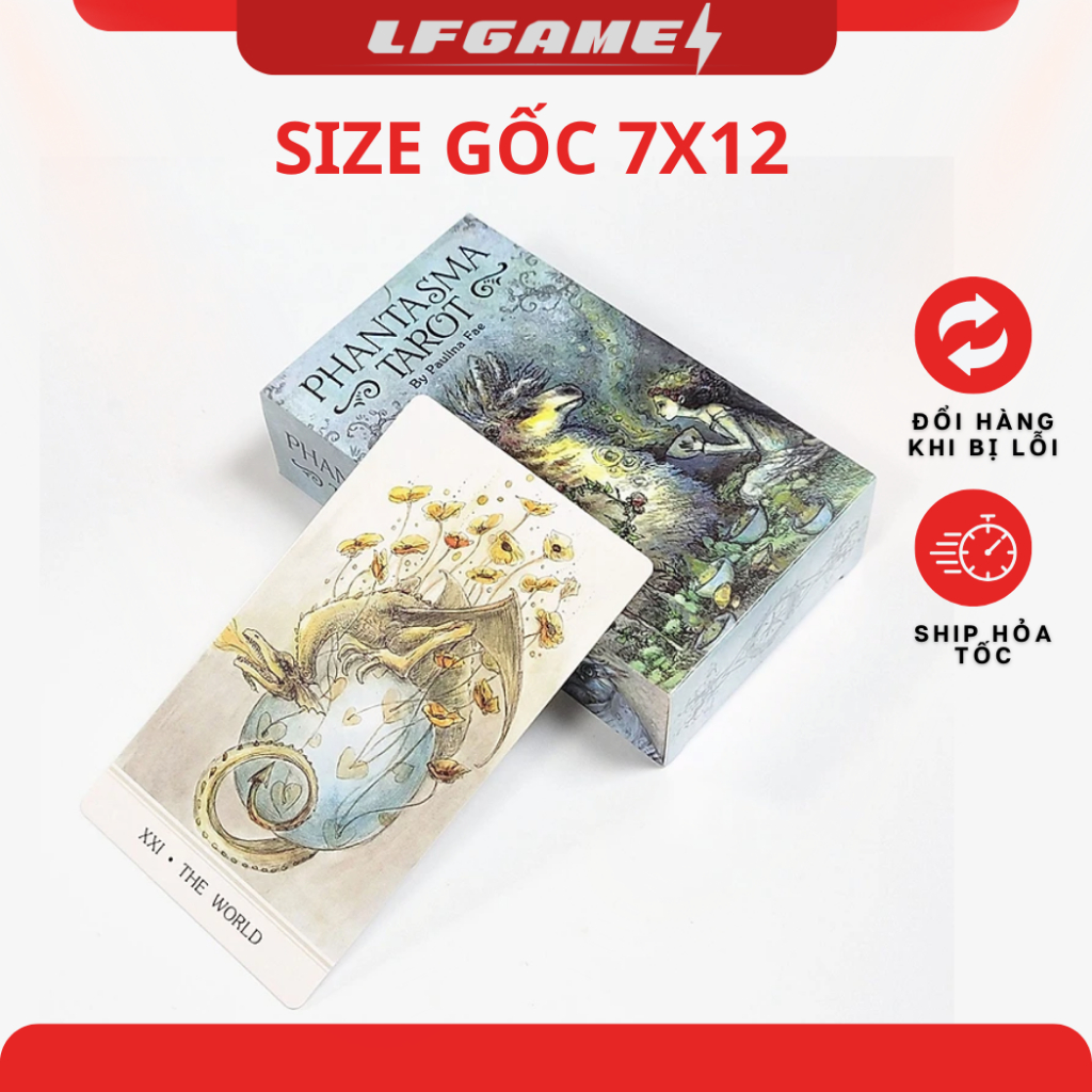 [SIZE GỐC+Tặng đá] Bài Tarot PHANTASMA TAROT size gốc 7x12 78 lá