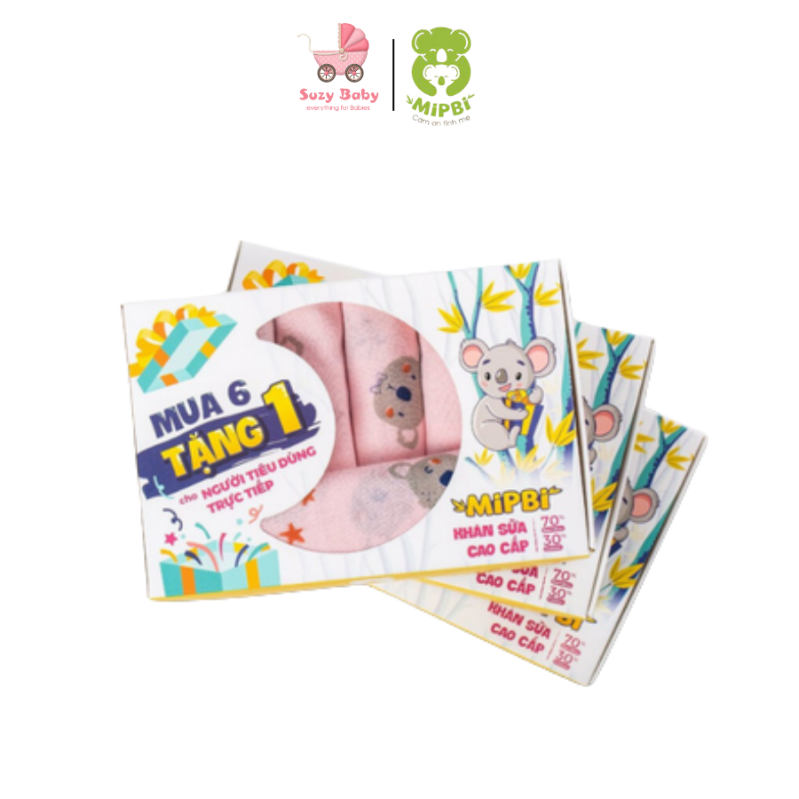 MIPBI - Khăn sữa Mipbi cao cấp 70% tre 30% cotton