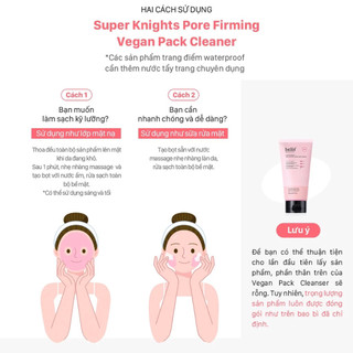 SỮA RỬA MẶT thuần chay sạch sâu BELIF Super Knights Firm WONJIN Effect Hydro Vial Cleansing Foam