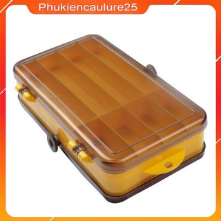  Hộp đựng mồi câu lure ABS 2 mặt nắp cài Phukiencaulure25 Hộp 2 mặt giá rẻ tiện dụng có các ngăn lớn nhỏ đa năng 