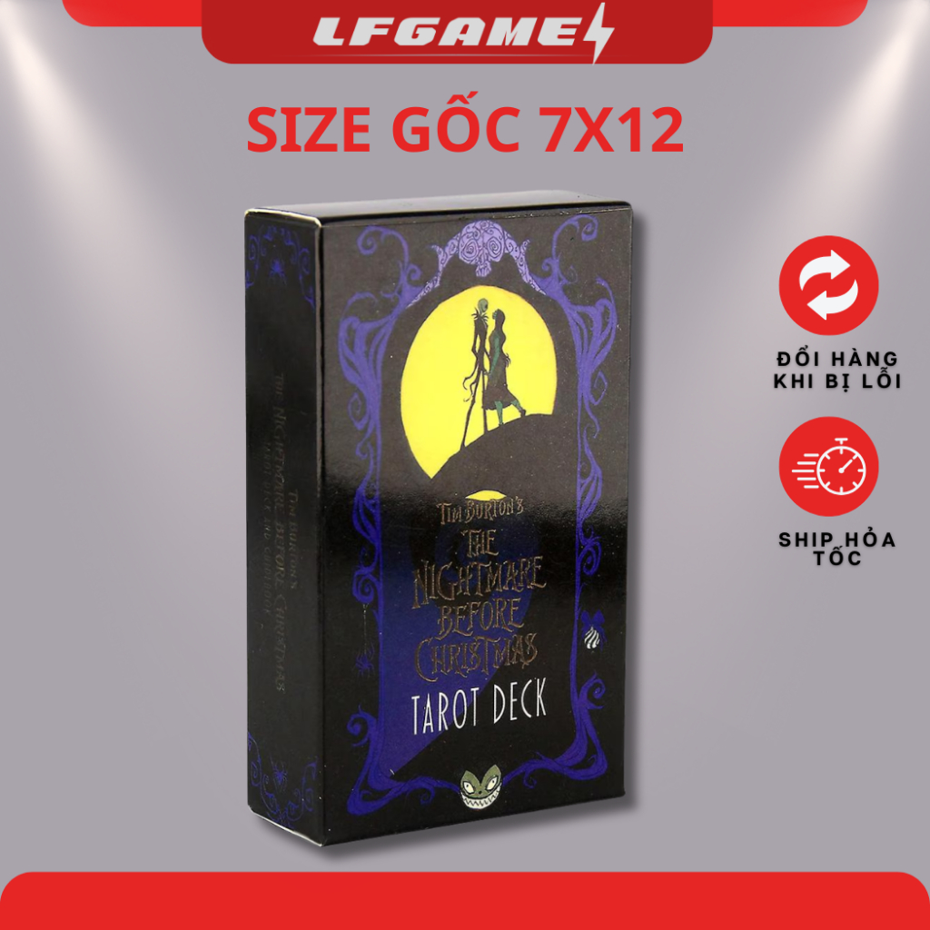 [SIZE GỐC+Tặng đá] Bài Tarot THE NIGHTMARE BEFORE CHRISTMAS size gốc 7x12 78 lá