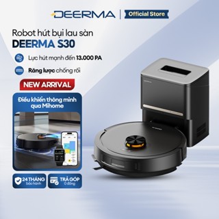 Robot hút bụi lau sàn đa năng Deerma S30 lực hút 13.000Pa kèm trạm sạc tự động gom bụi thông minh - Bảo hành 24 tháng