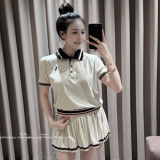 set áo chân váy,set đồ nữ sang chảnh,bộ áo polo thêu ngựa chân váy xòe 2 màu xịn sò hot trend UD152