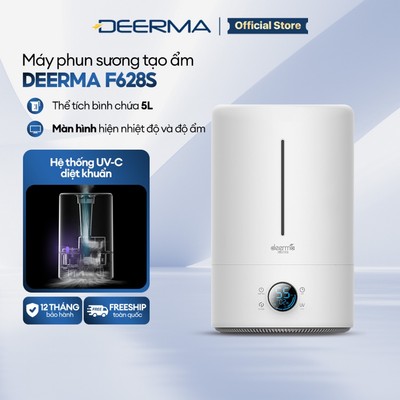Máy phun sương tạo độ ẩm không khí Deerma F628S dung tích 5L có tia UV khử khuẩn - Bảo hành 12 tháng
