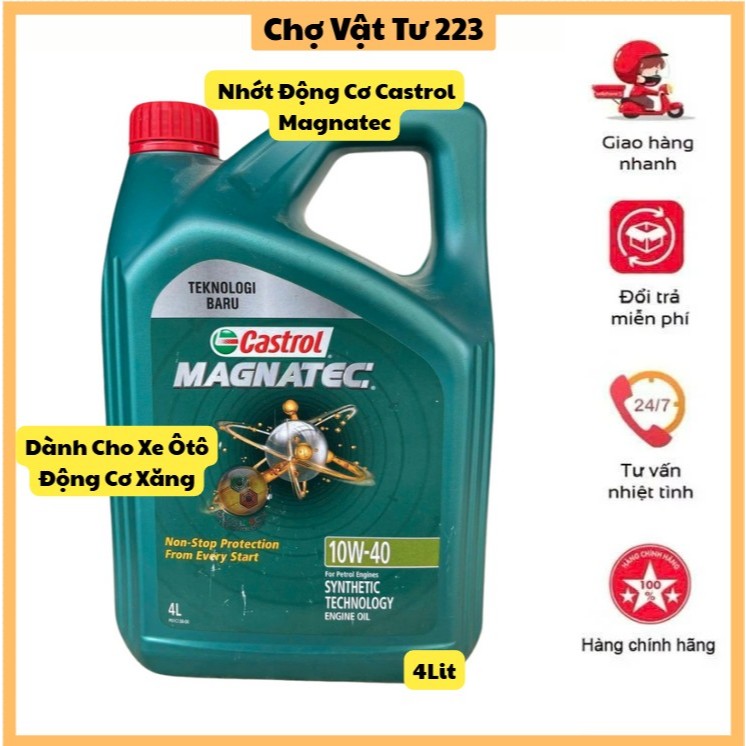 🎁Nhớt Castrol Magnatec 10W40, dòng trung cấp của thương hiệu Castrol cho xe ô tô đời mới