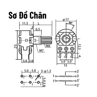 Triết áp đôi ( Núm chỉnh volume Kép )