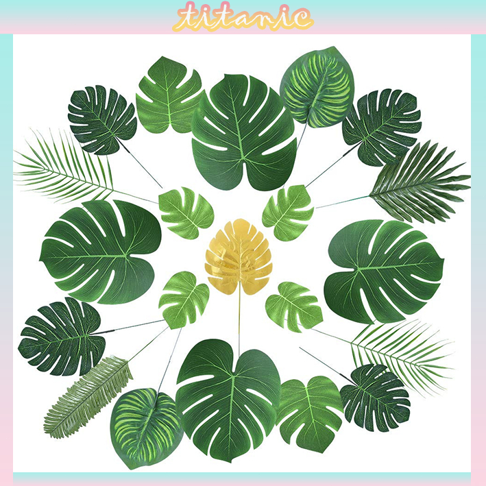 combo 3✨ Lá trầu bà giả lá rùa lá cọ nhân tạo đủ size giống thật trang trí nhà cửa decor văn phòng phông nền chụp ảnh