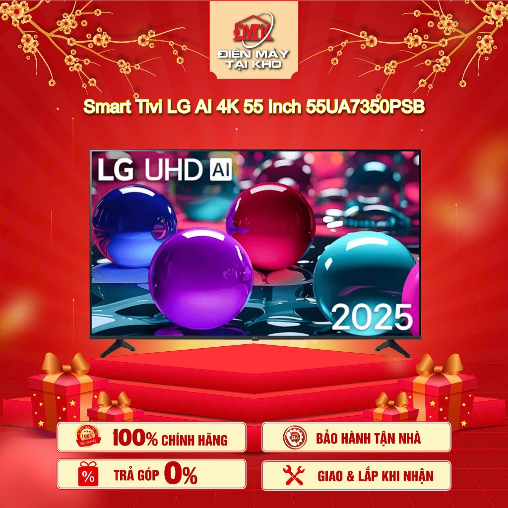 Smart Tivi LG AI 4K 55 Inch 55UA7350PSB – α7 Gen8 – Hệ điều hành webOS25 – Điều khiển giọng nói